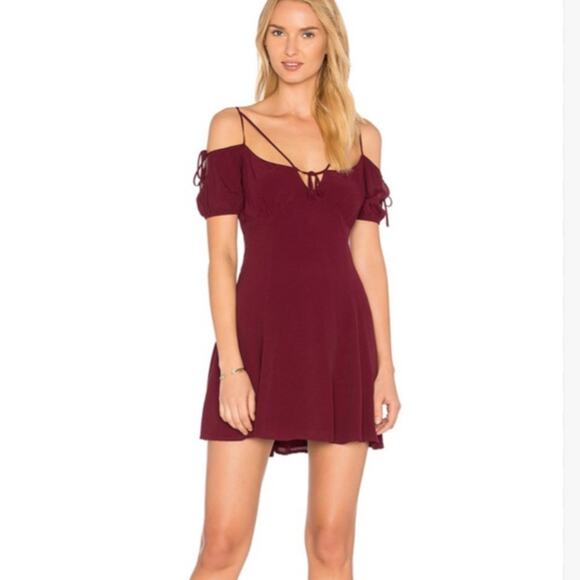 Majorelle whisper mini dress sz M cold shoulder strappy revolve - Picture 1 of 9